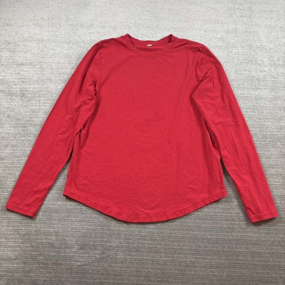 Lululemon Shirt Women S Red Long Sleeve Crew Neck Athleisure Gym Casual Running